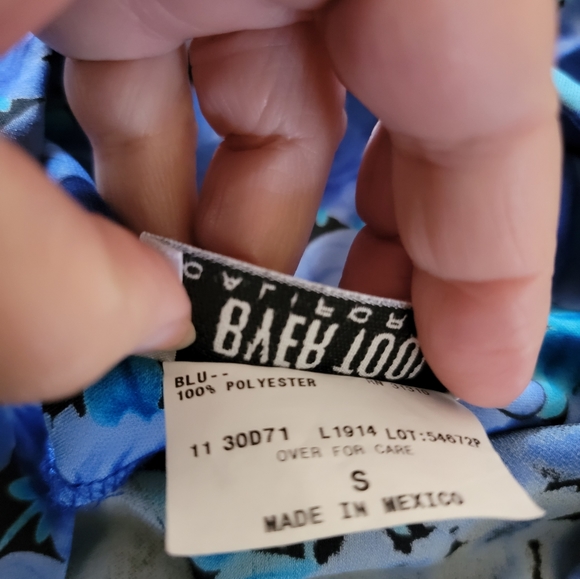 Vintage 1990s Byer Too Blue Floral Dress Size small Re - Picture 10 of 10